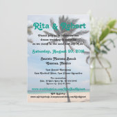 Einladung zur Hochzeit am Strand - Palme Tree I Ar (Stehend Vorderseite)