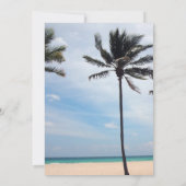 Einladung zur Hochzeit am Strand - Palme Tree I Ar (Rückseite)