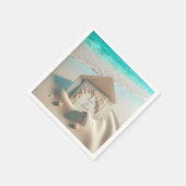 Einladung zur Hochzeit am Strand Serviette (Ecke)