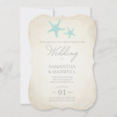 Einladung zur Hochzeit am Strand - Starfish (Vorderseite)