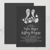 Einladung zur Hochzeit am Strand von Chalkboard (Vorne/Hinten)