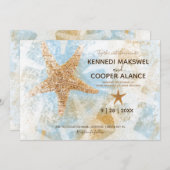 Einladung zur Hochzeit am Strand von Starfish (Vorne/Hinten)