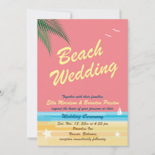 Einladung zur Hochzeit am Sunset Beach