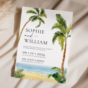 Einladung zur Hochzeit am tropischen Meer