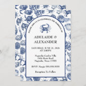 Einladung zur Hochzeit an der blauen Küste (Vorne/Hinten)