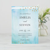 Einladung zur Hochzeit an der Küste (Stehend Vorderseite)