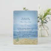 Einladung zur Hochzeit an der Küste (Stehend Vorderseite)