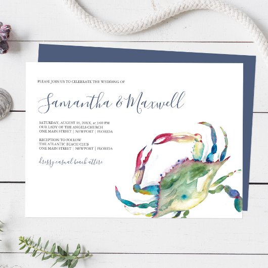 Einladung zur Hochzeit an der Küste