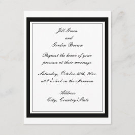 Einladung zur Hochzeit an der schwarzen Grenze