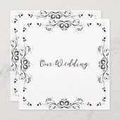 Einladung zur Hochzeit an der schwarzen Grenze (Vorne/Hinten)