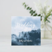 Einladung zur Hochzeit. Atmosphärische Nebeln und (Stehend Vorderseite)