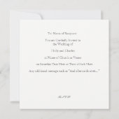 Einladung zur Hochzeit. Atmosphärische Nebeln und (Rückseite)