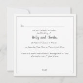 Einladung zur Hochzeit. Atmosphärische Schneeberge (Rückseite)