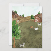 Einladung zur Hochzeit auf dem Bauernhof - mit Hau (Rückseite)