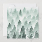 Einladung zur Hochzeit auf dem grünen und goldenen (Rückseite)