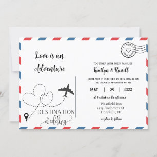 Einladung zur Hochzeit auf der Postkarte - Hochzei