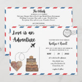 Einladung zur Hochzeit auf der Postkarte - Hochzei (Vorne/Hinten)