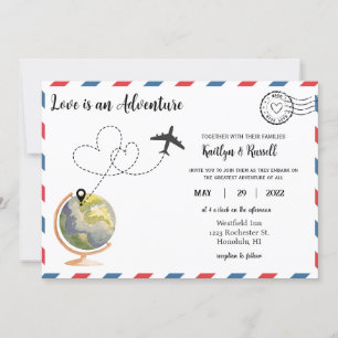Einladung zur Hochzeit auf der Postkarte - Hochzei