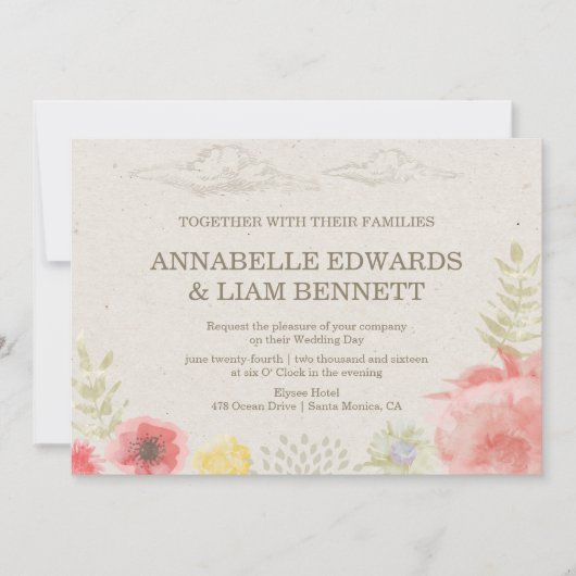 Einladung zur Hochzeit auf der Wiese (Vorderseite)