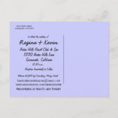 Einladung zur Hochzeit auf Postkarte (Rückseite)