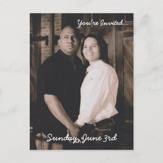 Einladung zur Hochzeit auf Postkarte (Vorderseite)