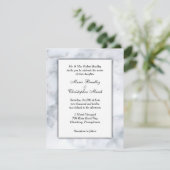 Einladung zur Hochzeit aus weißem Marmor (Stehend Vorderseite)