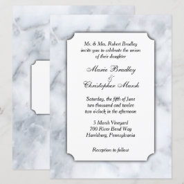 Einladung zur Hochzeit aus weißem Marmor