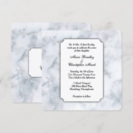 Einladung zur Hochzeit aus weißem Marmor