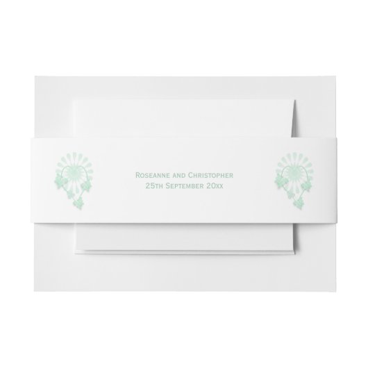 Einladung zur Hochzeit Bauchband Peppermint Butter Einladungsbanderole (Vorderseite Beispiel)