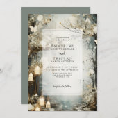 Einladung zur Hochzeit bei bezauberndem Wald (Vorne/Hinten)