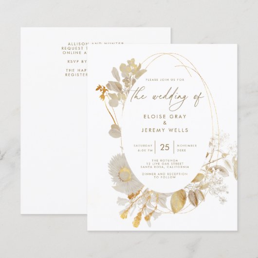 Einladung zur Hochzeit Bella (Vorne/Hinten)