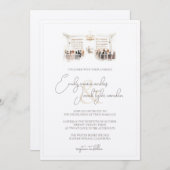 Einladung zur Hochzeit - Bibliothekszeremonie in W (Vorne/Hinten)