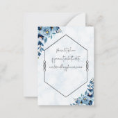 Einladung zur Hochzeit - blaue Rose Einladung (Rückseite)