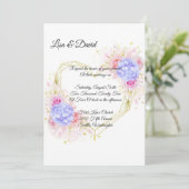 Einladung zur Hochzeit-Blue Hydrangeas Einladung (Stehend Vorderseite)