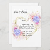 Einladung zur Hochzeit-Blue Hydrangeas Einladung (Vorne/Hinten)