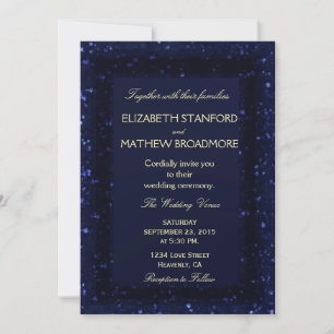 Einladung zur Hochzeit   Blue Starry Night