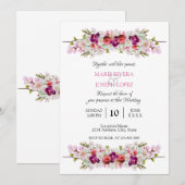 Einladung zur Hochzeit - Blumen01 (Vorne/Hinten)
