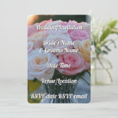 Einladung zur Hochzeit Blumen Elegant Rustikal Edi (Stehend Vorderseite)