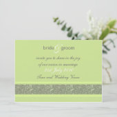 Einladung zur Hochzeit - Blumenfantasie - Apple Gr (Stehend Vorderseite)