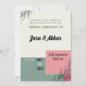 Einladung zur Hochzeit, Blumenhochzeit (Vorderseite)