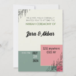 Einladung zur Hochzeit, Blumenhochzeit