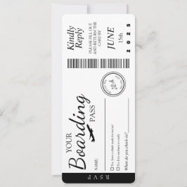 Einladung zur Hochzeit - Boarding Pass UAWG