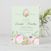 Einladung zur Hochzeit Botanische Protea-Blume (Stehend Vorderseite)