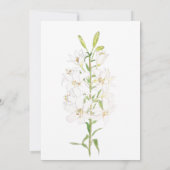 Einladung zur Hochzeit Botanische weiße Lilie (Rückseite)