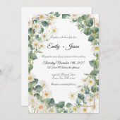 Einladung zur Hochzeit Botanischer Eukalyptus Dais (Vorne/Hinten)