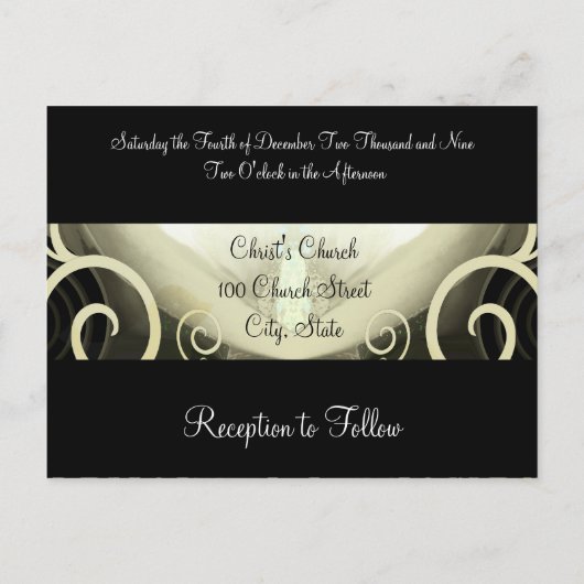 Einladung zur Hochzeit Cala Lily (Rückseite)