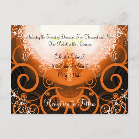 Einladung zur Hochzeit Cala Lily (Rückseite)