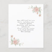 Einladung zur Hochzeit Chic Pink Peony Flyer (Hinten)