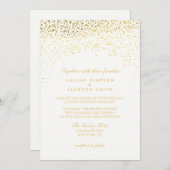 Einladung zur Hochzeit - Confetti - Weiß (Vorne/Hinten)