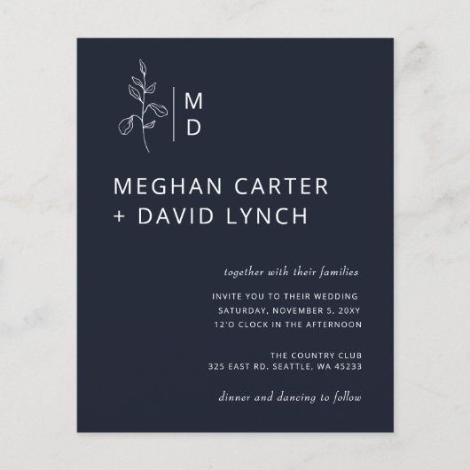 Einladung zur Hochzeit der Botanischen Monografie (Vorderseite)